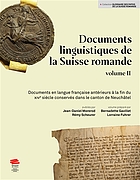 Documents linguistiques de la Suisse romande.