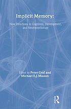 Implicit memory : new directions in cognition, development, and neuropsychology