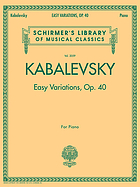 Easy variations (toccata) for piano solo, op. 40, no. 1