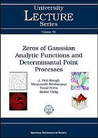 Zeros of Gaussian analytic functions and determinantal point processes