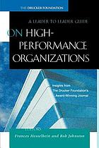 On high performance organizations