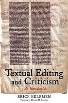 Textual editing and criticism : an introduction