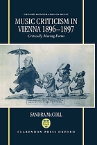 Music criticism in Vienna, 1896-1897 : critically moving forms