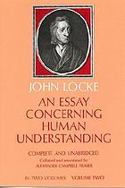 An essay concerning human understanding.