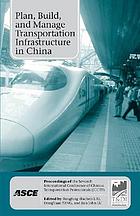 Plan, build, and manage transportation infrastructure... by Rongfang Liu