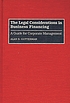 The legal considerations in business financing... von Alan S Gutterman
