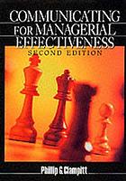 Communicating for managerial effectiveness