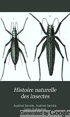 Histoire naturelle des insectes. Orthoptères.