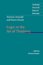 The art of thinking; Port-Royal logic