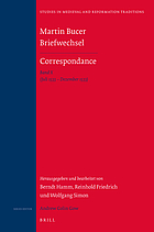 Correspondance de Martin Bucer