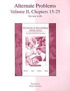 Alternate problems for use with Financial and managerial accounting : the basis for business decisions, Jan R. Williams ... [et al.]