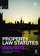 Property law statutes 2009-2010