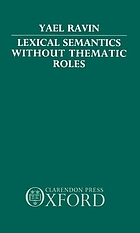 Lexical semantics without thematic roles