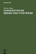 Humanistische Reden und Vorträge.