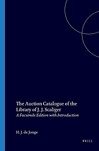 The Auction catalogue of the library of J.J. Scaliger.