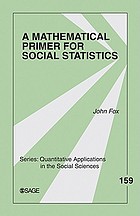Mathematical Primer for Social Statistics cover image