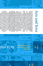 Acts and texts : performance and ritual in the Middle Ages and the Renaissance