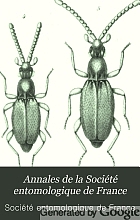 Annales de la Société entomologique de France.