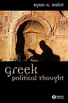 Greek political thought