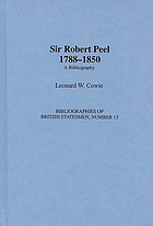 Sir Robert Peel, 1788-1850 : a bibliography