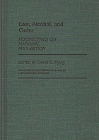 Law, alcohol, and order : perspectives on national prohibition