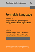 Formulaic language