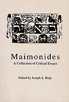 Maimonides : a collection of critical essays