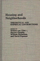 Housing and neighborhoods : theoretical and empirical contributions
