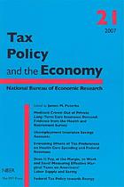 Tax policy and the economy. / 21