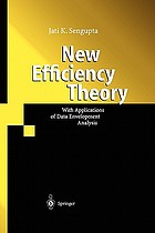 New efficiency theory : with applications of data envelopment analysis