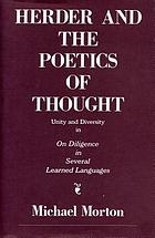 Herder and the poetics of thought : unity and diversity in On diligence in several learned languages