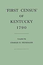 First census of Kentucky, 1790,