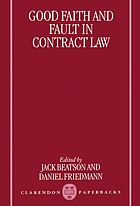 Good faith and fault in contract law