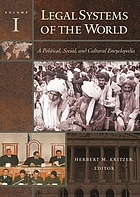 Legal systems of the world : a political, social, and cultural encyclopedia