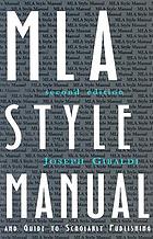 MLA style manual and guide to scholarly publishing