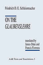 On the Glaubenslehre : two letters to Dr. Lücke