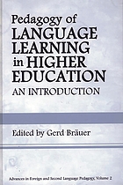 Pedagogy of language learning in higher education : an introduction