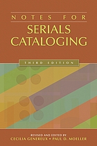 Notes for serials cataloging.