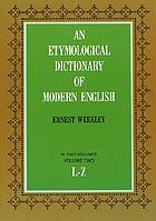 Etymological dictionary vol 2 of modern english