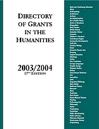 Directory of grants in the humanities, 2003/2004.