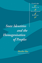State identities and the homogenisation of peoples