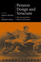 Pension design and structure : new lessons from behavioral finance