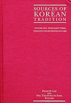 Sources of Korean tradition