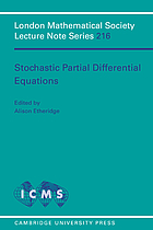Stochastic partial differential equations