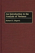 An introduction to the analysis of variance por Richard S Bogartz