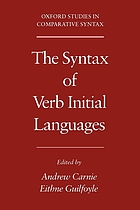 The Syntax of the verb initial languages