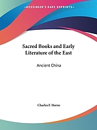 The sacred books and early literature of the East. Vol. 11, Ancient China