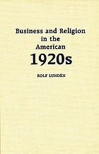 Business and religion in the American 1920s
