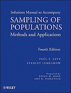 Sampling of populations : methods and applications