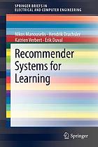 Recommender systems for learning